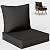 Kimunuk Outdoor Seat Cushion Set 24 L X 24 W X 5 H Inch Waterproof & Fade Resistant Patio Furniture Cushions with Removable Cover with Non-Slip Pads and Straps for Sofa Chairs, Chairs