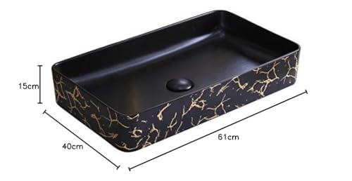 Image of InArt Wash Basin, Black, Satin Finish