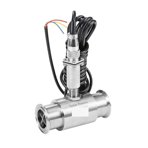 Medidor de flujo de agua DN15 en acero inoxidable con sensor de turbina de pulso