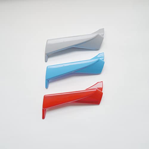 Image of Colorful Front Grille Insert Trims for Hyundai Tucson 2022 2023 2024 (Silver-Blue-Red)