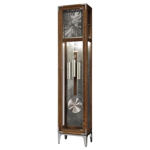 Howard Miller Marysburg Floor Clock II 78.75 Inches Analog Display, Antique Pendulum Style Floor Clocks with Natural Oak & Nickel Finished for Home Decor, Living Room & Office Westminster Movement