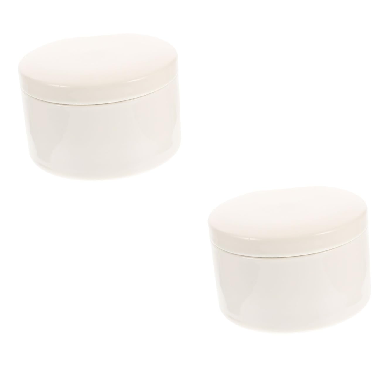 2 Stück Schmuck-Aufbewahrungsbox, Schmuckkästchen, Keramik, Schmuckkästchen, Armband-Etui, Schmuckbehälter, Lehrer-Anerkennungsgeschenke für Männer, Heimdekoration, Geschenkbox, Ring, Keramik, Weiß,