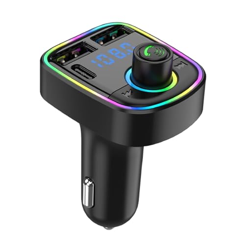 Transmisor FM para Coche - Adaptador Inalámbrico Automotriz - MP3 con Carga Rápida para Uso Diario en Viajes, Trayectos y Camiones