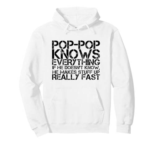 Funny Pop Pop Knows Everything Grandpa Dad Dads ���̓� �p�[�J�[