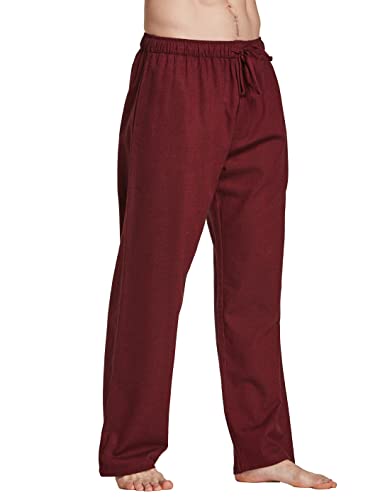 YINCOZI Men's 100% Cotton Super Soft Flannel Buffalo Plaid Pajama Pants with Pockets3