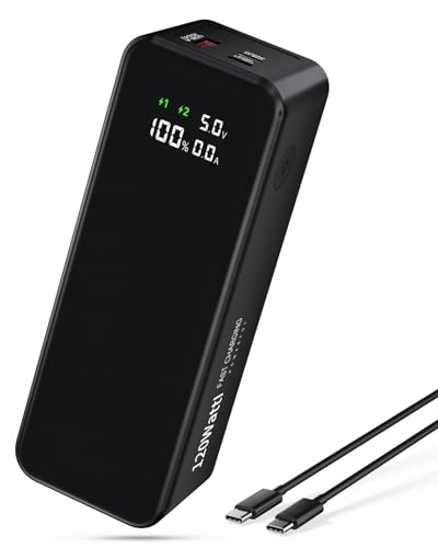 WOXABHSL 27000mAh 120W Fast Charging Power Bank, High Capacity 3-Port Laptop Portable Charger with...