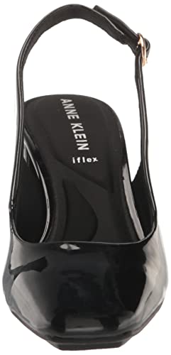 Anne Klein Womens Faux Leather Square Toe Slingback Heels2