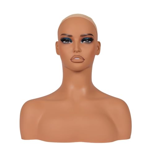 Soporte para pelucas con cabeza de maniquí realista para tu tocador