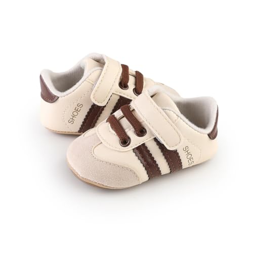 Image of Baby Boys Girls Sneakers Toddler Non-Slip Soft Rubber Sole First Walking Shoes Infant Newborn Crib Dress Shoes