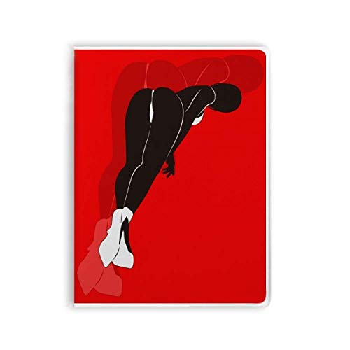 Carnet de notes Lie Down rouge souple fini les pages qui se ferment