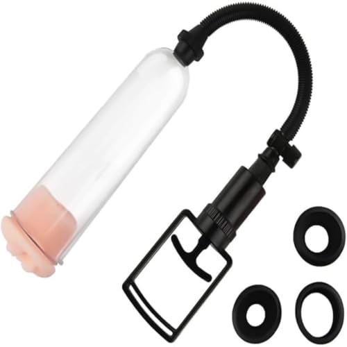 Male Enhancement Vacuum Pumps, Air Pressure with 3 Sizes Silicone Pocket Extend Pump, Training Tools Strength Suction Growth Pump for Men I5N2