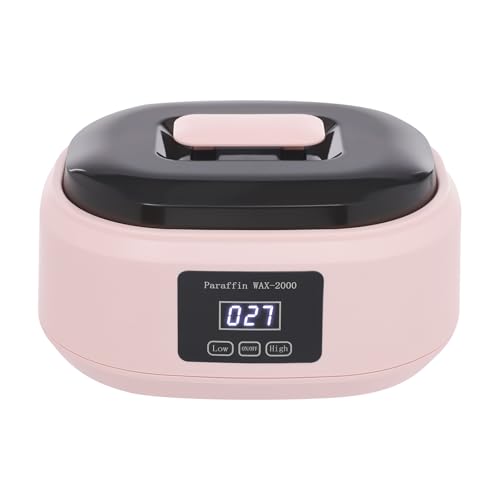 Bain de paraffine pour mains et pieds, 3400 ml, kit de bain de cire de paraffine, hydrate la peau, chauffe-cire, pour peaux sèches, rugueuses (rose)