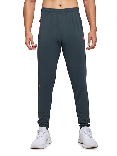 Image of TECHNOSPORT Mens Polyester Slim Fit Activewear Track Pant with SPF50+ for Running, Workout Wear Antimicrobial & Quick Dry