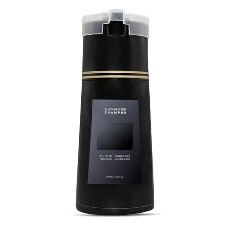 Asheyya 200ML Long Lasting Instant Hair Dye Shampoo Fit Men Women (Black)