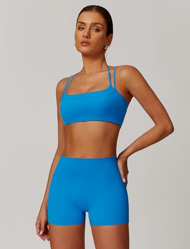 Two Piece Workout Sets For Women Sports Bra Matching High Waist Scrunch Butt Shorts Gym Yoga Athletic Clothes3