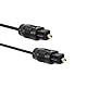 OcioDual Optisches Toslink Kabel 3m Faseroptik Optic Fiber Audio LWL SPDIF M/M Schwarz fur TV Optical Audio Cable Audiokabel