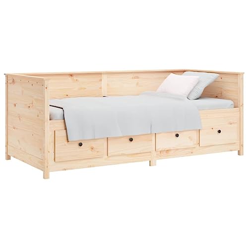 WSJHUHK Möbel, Betten & Accessoires, Betten & Bettrahmen, Tagesbett ohne Matratze 90x190 cm, Einzelbett, Massivholz, Kiefer – Bild 4