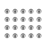 sourcing map 20 Stück 6mm Edelstahl Kugeln mit 2mm Loch Runde Durchbohrte Metallkugeln Schmuckperlen für DIY Handwerk Silber Ton