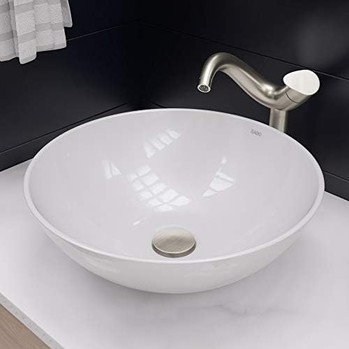 EAGO BA351 18-Inch Round Ceramic Above Mount Bathroom Basin