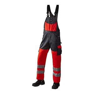 JAK 11107 High Vis Am. Overall | Rood/Grijs | 44R (30/32)