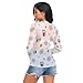 Cartoon Owl Heart See Through Tops for Women Mesh Sheer Tops Long Sleeve Women Blouse Handle Zipper Camping Beach Swimming Pool Size XXL