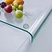 Clear Tempered Glass Cutting Board for kitchen with Counter Lip,Glass Chopping Board, Scratch-Resistant,Non-Slip (Clear)