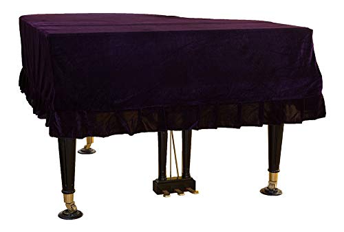 Mitef Classic Pleuche Universal Grand Piano Cover Decorative Piano Cover, Violet,Size:180cm/70.8inches