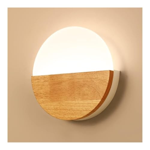 Applique da Parete per Camera da Letto, Modello Nordic LED da 8 Pollici, dimmerabile, a Mezza Luna, Rotonda, Stile scandinavo, Ideale per Camera da Letto, Soggiorno, corridoio e in