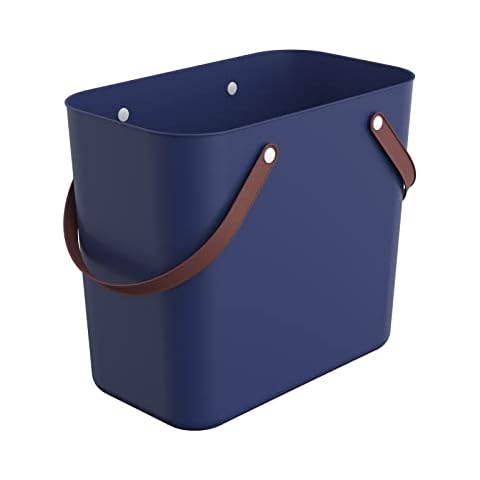Rotho Albula - Cesta de la compra de plástico reciclado azul de 25 l Cover