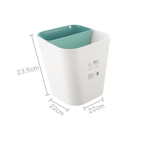 Caneca de basura plástica blanca para baño pequeña miniatura 2