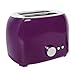 PLEASUR 2 Scheiben Toaster, extra breiter Schlitz Edelstahl Toaster, Abtauen Schlitz Frühstück Toaster, lila