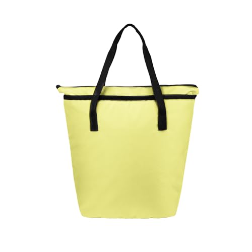 Image of F Gear Flex Light Yellow Tote Bag for Women|Handbag with 1 Spacious Compartment & Inside 2 Pockets|Zip Closure, Premium Finish|Lightweight & Durable|Shopping, Stylish Office, Travel, College Tote