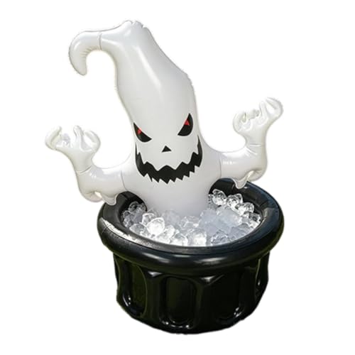 Inflable de refrescos de Halloween y enfriador flotante de bebidas para piscina