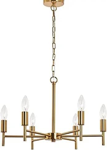 Touchwood Lighting Robert Abbey Delany Round 6-Light Gold Chandelier