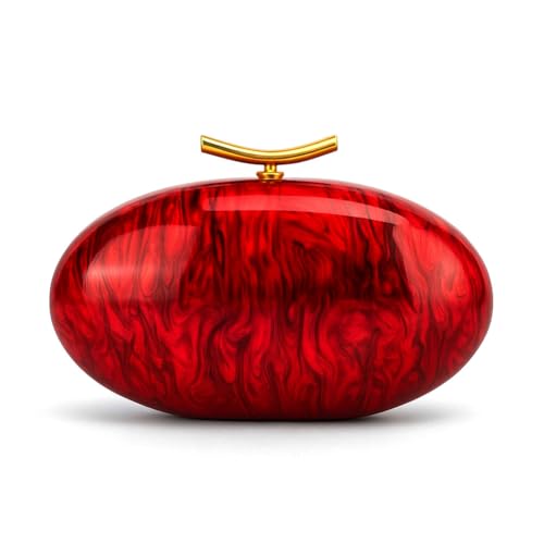 Image of Acrylic Bubble Bag Luxury Marble Clutch Evening Purses for Women Glitter Handbag for Wedding Party Prom