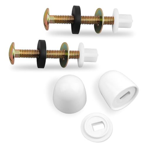Notoke 2 PCS Universal Toilet Floor Bolts and Caps Set,