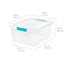 IRIS USA 12 Qt. Plastic Storage Bins Containers with Lids, 4 Pack, Small Sensory Bin, Craft Storage, Craft Organizers & Storage, Organizing Container for Home, Office & Art Supplies, Stackable, Clear
