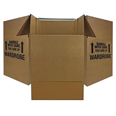 UBOXES Space Savers Wardrobe Moving Boxes With Hanger 20 x 20 x 34 (3 Pack)