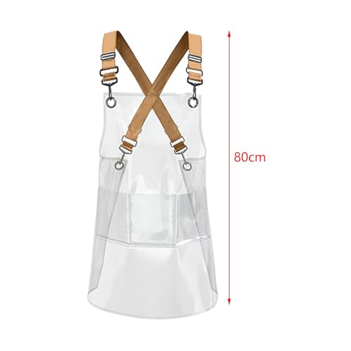 Tablier transparent cuisine protection imperméable lavable facilement - 3