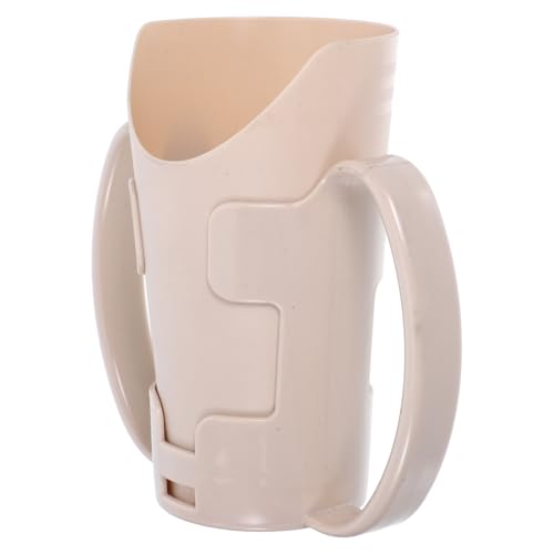 ibasenice Gobelet à Bec Anti-Fuite pour Personnes Âgées Double Anse Gobelet Robuste pour Alimentation Sécurisée des Patients en Convalescence Adapté pour Usage Hospitalier et Soins à