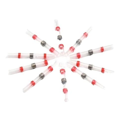 IINKUEYK 50/30/20/10/5PCS Heat Shrink Butt Terminals Waterproof Solder Seal Tinned Copper Electrical Wire Cable Splice Terminal 6-26 AWG (3,One Size)