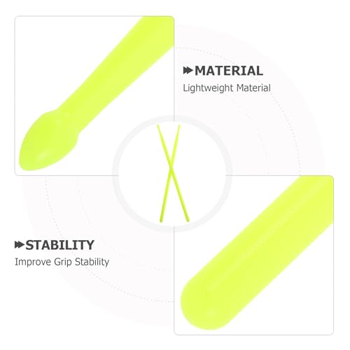 Baquetas de plástico MAGICLULU para práctica, con agarre antideslizante y color verde claro, para batería electrónica, jazz y entrenamiento miniatura 3