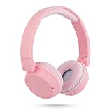 Altec Lansing - Kid Safe 2-in-1 Bluetooth Headphones, Safe Volume Limiting, Foldable Design, Enjoy Audio and Protect Your Child's Hearing (Pink)