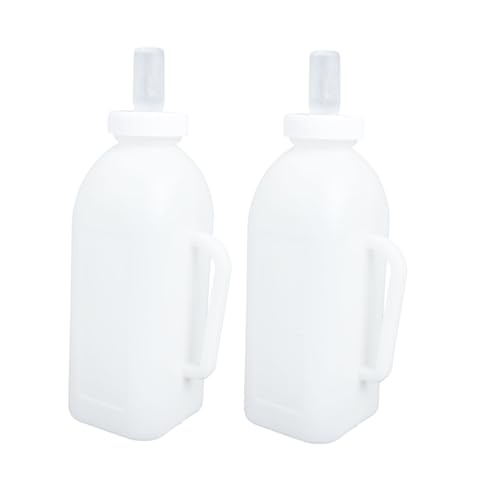 HEMOTON 2 Piezas Botellas de Leche para Terneros Contenedor Práctico para Alimentación de Mascotas para Corderos y Animales Diseño con y Mango Resistente y Duradero