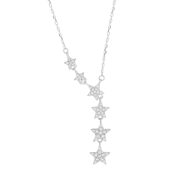 Pendant for Women and Girls Silver Toned Multi Star Charm Designed Pendant Birthday Gift for girls and women Anniversary Gift for Wife-image-38