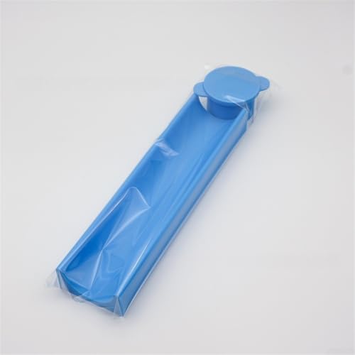 Moldes redondos para hornear tartas de 9 pulgadas para hornear en casa, postres de boda, galletas, cortador de plástico con émbolo, azul y blanco (azul)