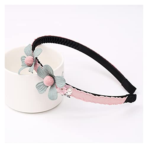 Rjjrr Coiffe de Coiffure Coiffure Cheveux Coiffure Coiffure Girl Princesse Anti-Slip Bandeau Band Clip bébé Petite épingle à Cheveux Femmes (Color : Light Blue Flowers) Cover