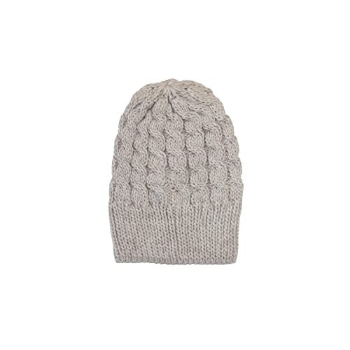 KIKKA MIA - Bonnet unisexe en tricot - Fabriqué en Italie - Chapeau en tricot - Bonnet de haute qualité fabriqué en Italie - Couleur unie 20-102, beige, Taille Unique Cover