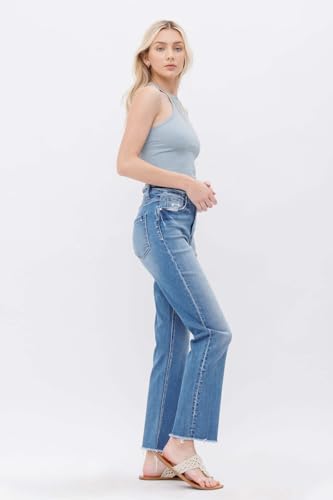 SALT TREE Mica Denim - Aniello Super High Rise Straight Leg Jeans - MDP-T2033