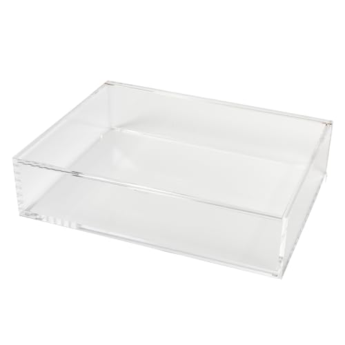 russell+hazel Large Acrylic Flip Box, 12.5” x 6.5”, Desktop Organization, Clear, 1 Count, 98148